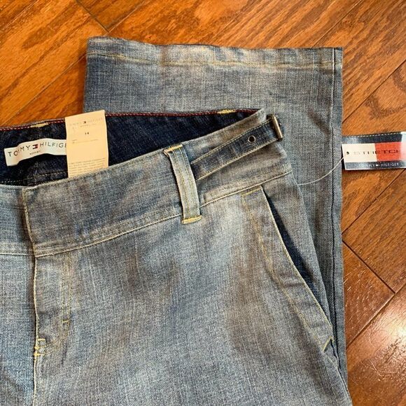 Tommy Hilfiger Woman flat front side adjust stretch jeans 14 NWT - Picture 3 of 16